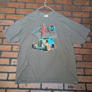 50's Car Show 2011 Hot Rod Graphic Tee Sandpoint ID Lost in the 50's